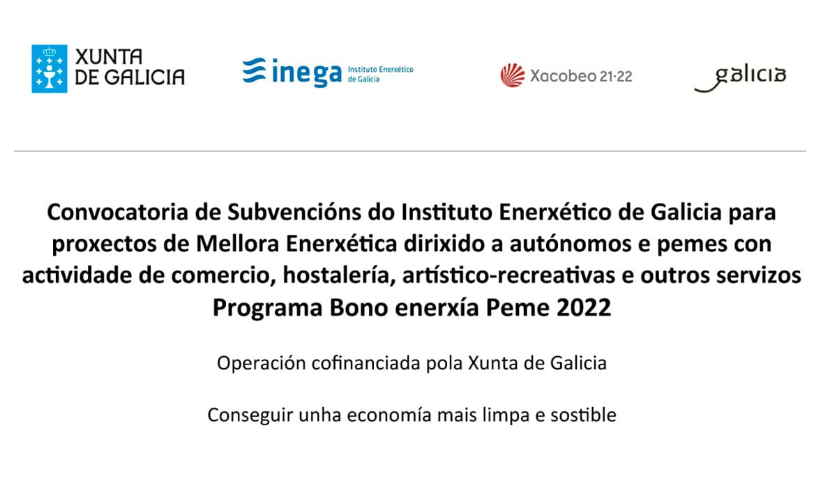 Convocatoria de Subvencións do Instituto Enerxético de Galicia para proxectos de Mellora Enerxética