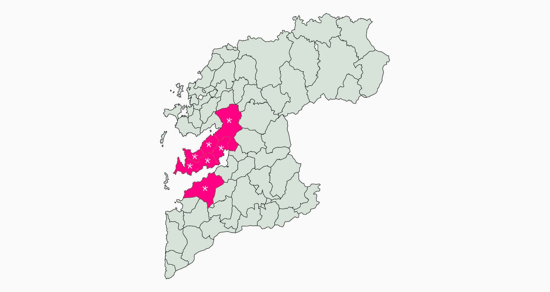 Mapa de gasóleo a domicilio